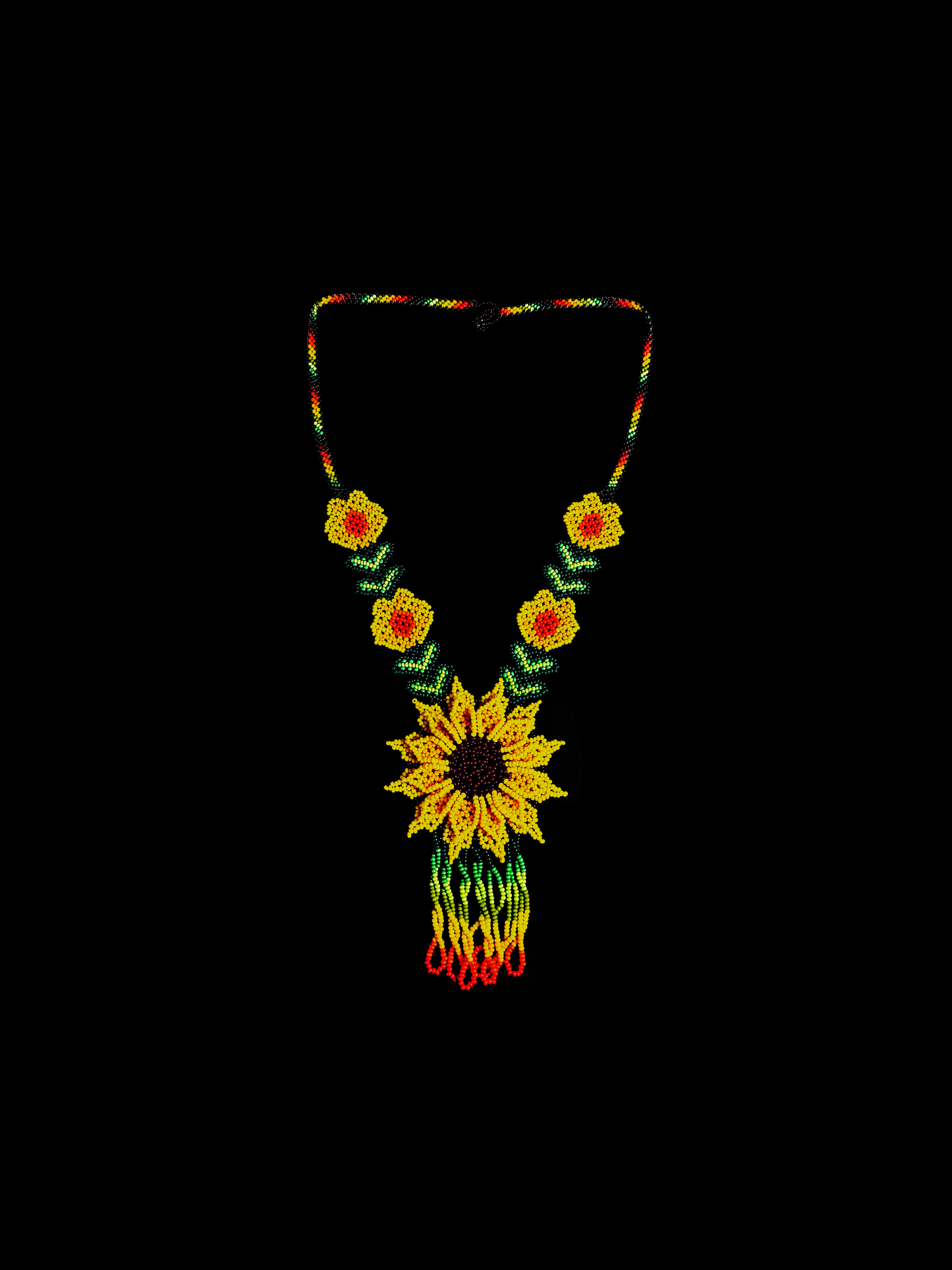 Collar de Flor Embera Chamí Tejido a Mano