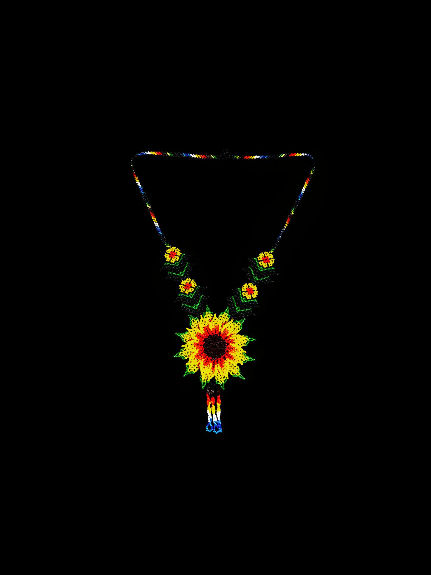 Collar de Flor Embera Chamí Tejido a Mano